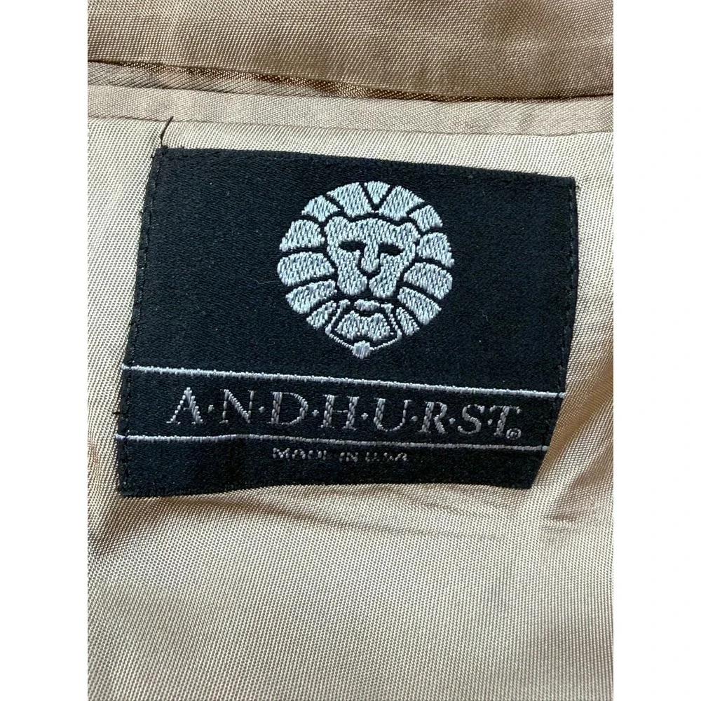 Andhurst‎ Tan Wool Suit Blazer Jacket Made in USA Size 42